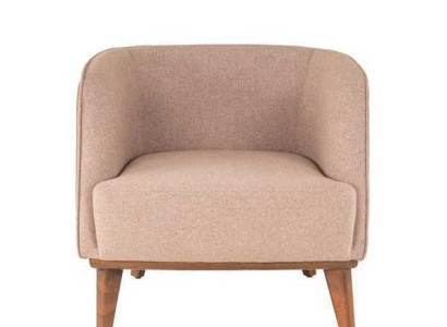 Beiger Sessel Polster Wohnzimmer Einsitzer Designer Lounge Relaxsessel